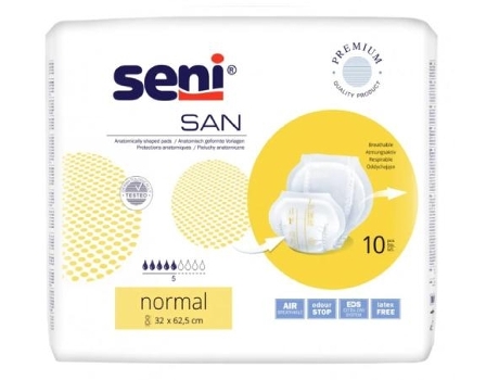 Seni San Normal Anatomical Adult Diapers, 10 Pack Tzmo