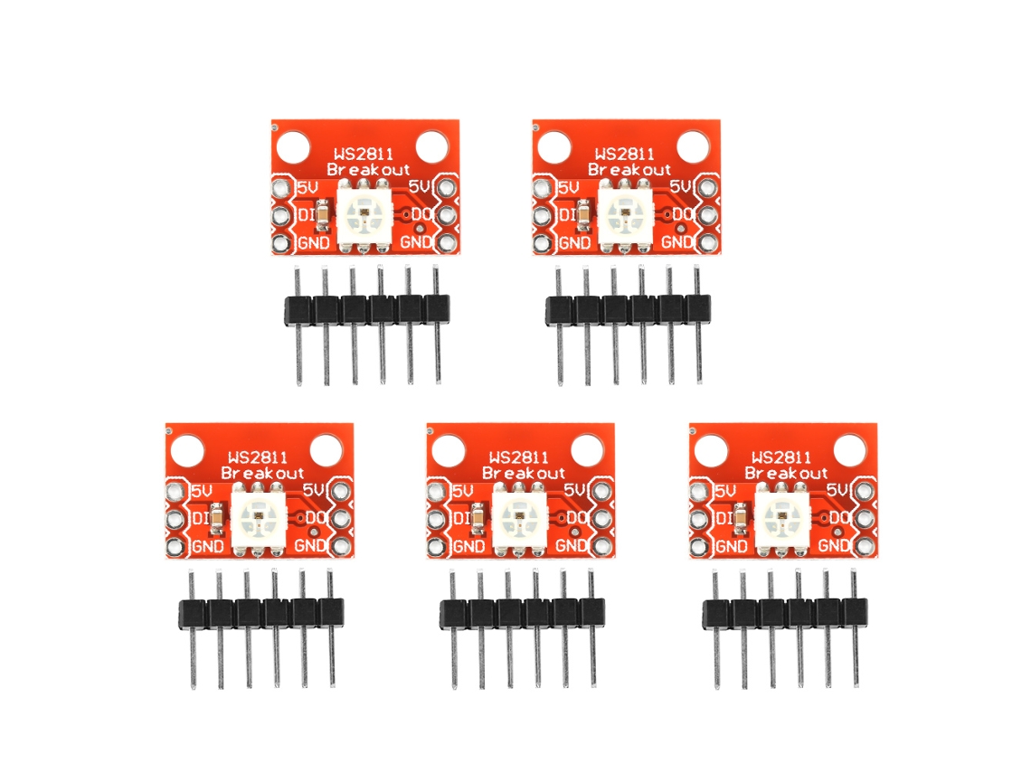 5 Peças Módulo de Breakout de Led Rgb Ws2812 5050 Board