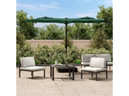 Vidaxl Guarda-sol De Jardim Com Cabeça Dupla 316x145 Cm Verde