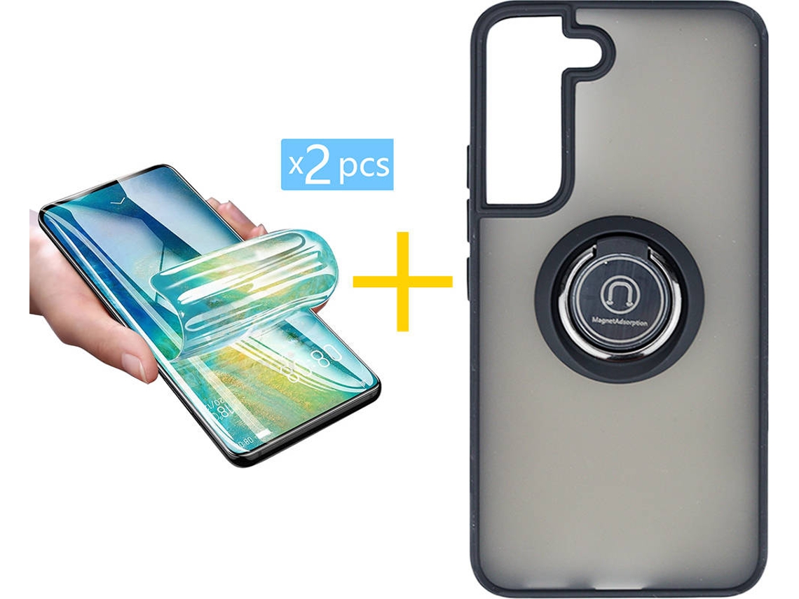 Capa + 2 Películas para Samsung Galaxy S22 Plus 5G SKYHE Preto