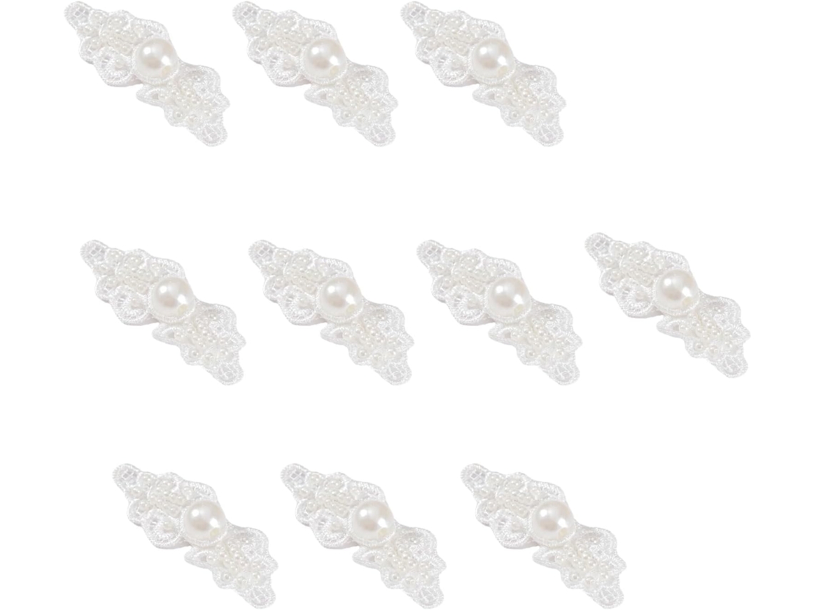 Conjunto de 10 Botões para Costurar em Trajes Chineses, com Fecho para Eventos. SFUSHOS