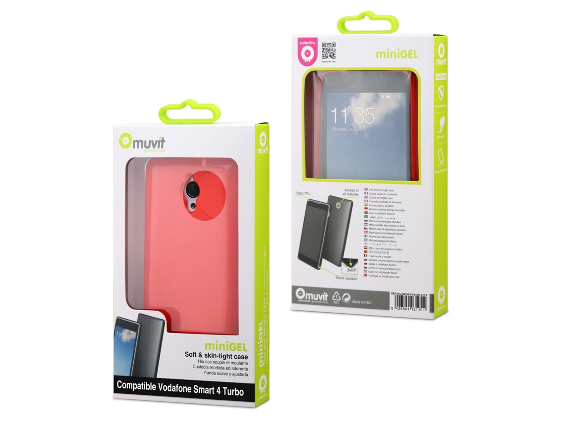 Capa MUVIT Turbo Vodafone Smart 4 Turbo Vermelho