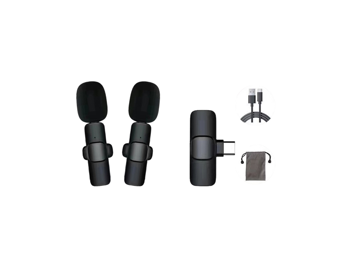 Microfone lavalier sem fio Bluetooth com interface Type C EOOCOO