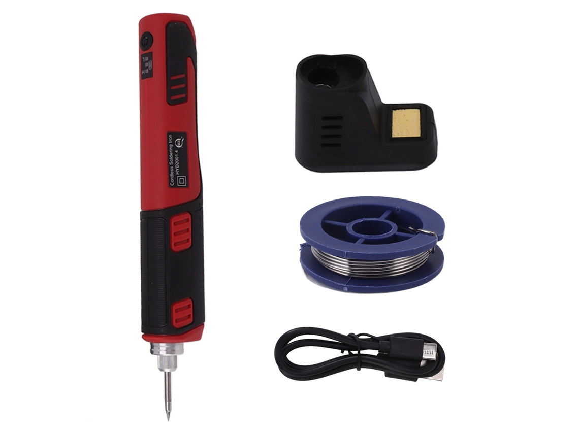 Ferro de soldar semi-fio portátil USB (com bateria de lítio recarregável embutida)