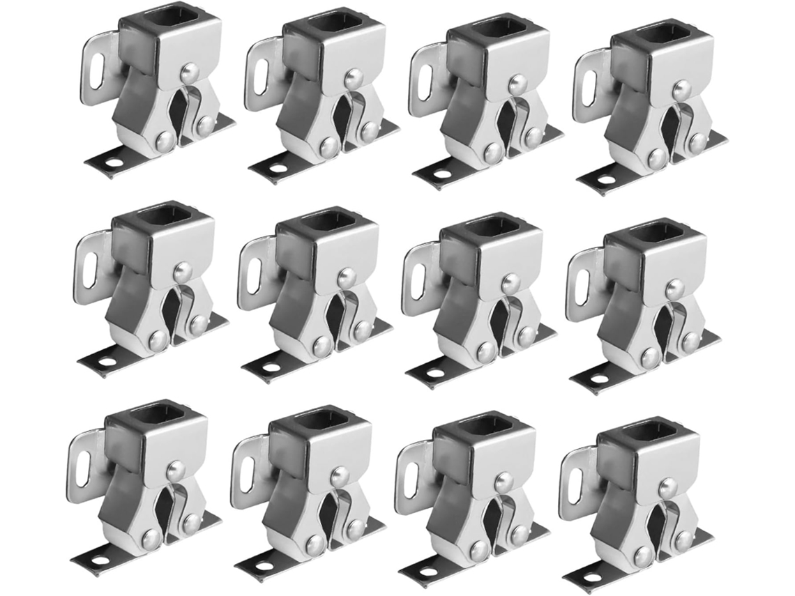 Magiclulu Fecho Duplo De Rolo Para Armário, 12 Peças, Trava De Porta Zincada Para Armários E Portas Armazenamento