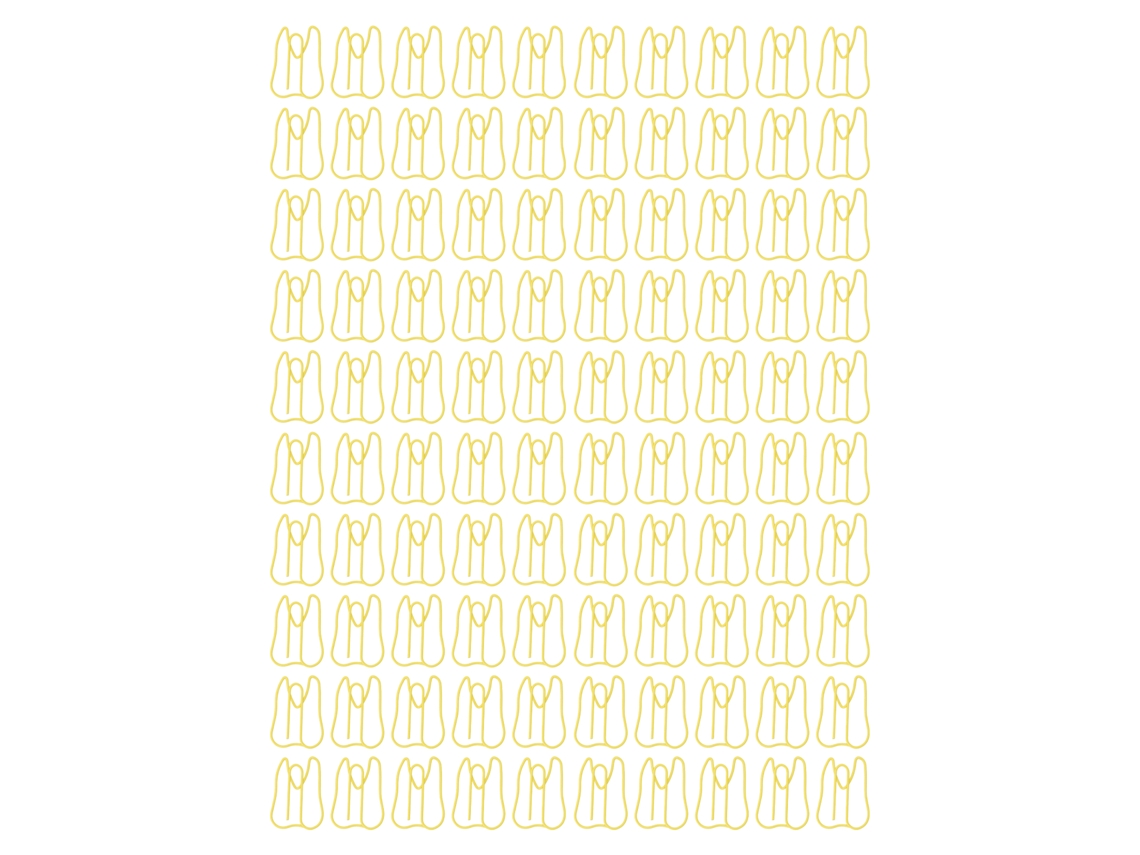 100 Clips de Papel Metálicos Multifuncionais Portáteis para Escritório, Clips de Documento Amarelos