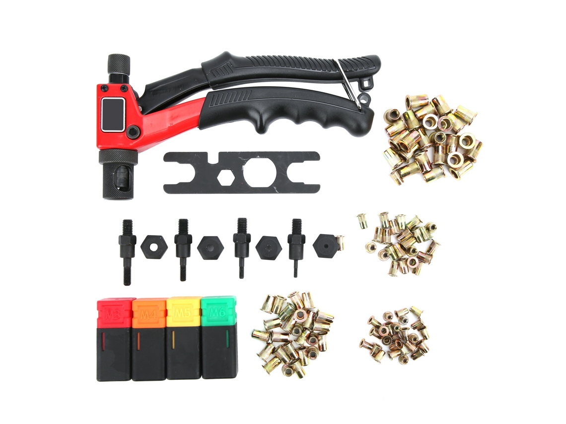 Kit De Pistola De Remaches Tuerca Manual Com Mandril, Ferramenta De Fixação Industrial Hardware M3‑m6
