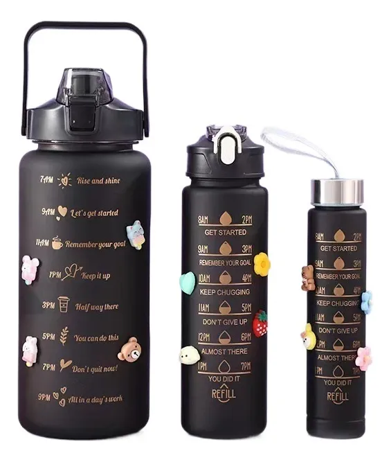Garrafa Térmica Portátil Para Água Com Gradiente De Cor Macaron E Canudovayotoy