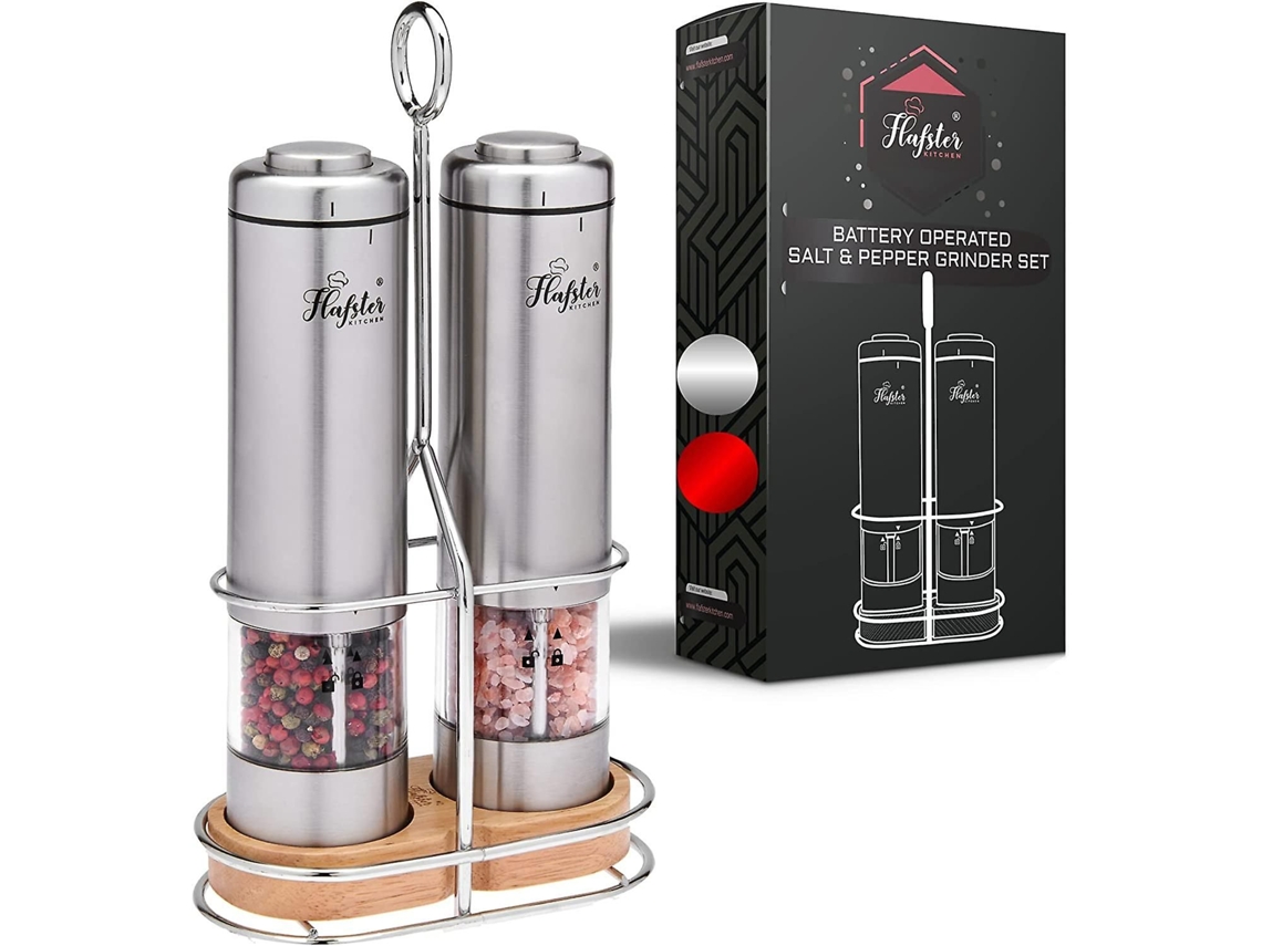 Conjunto de Moedores Elétricos GOKOCO Sal e Pimenta, Automáticos, Bateria, Leve