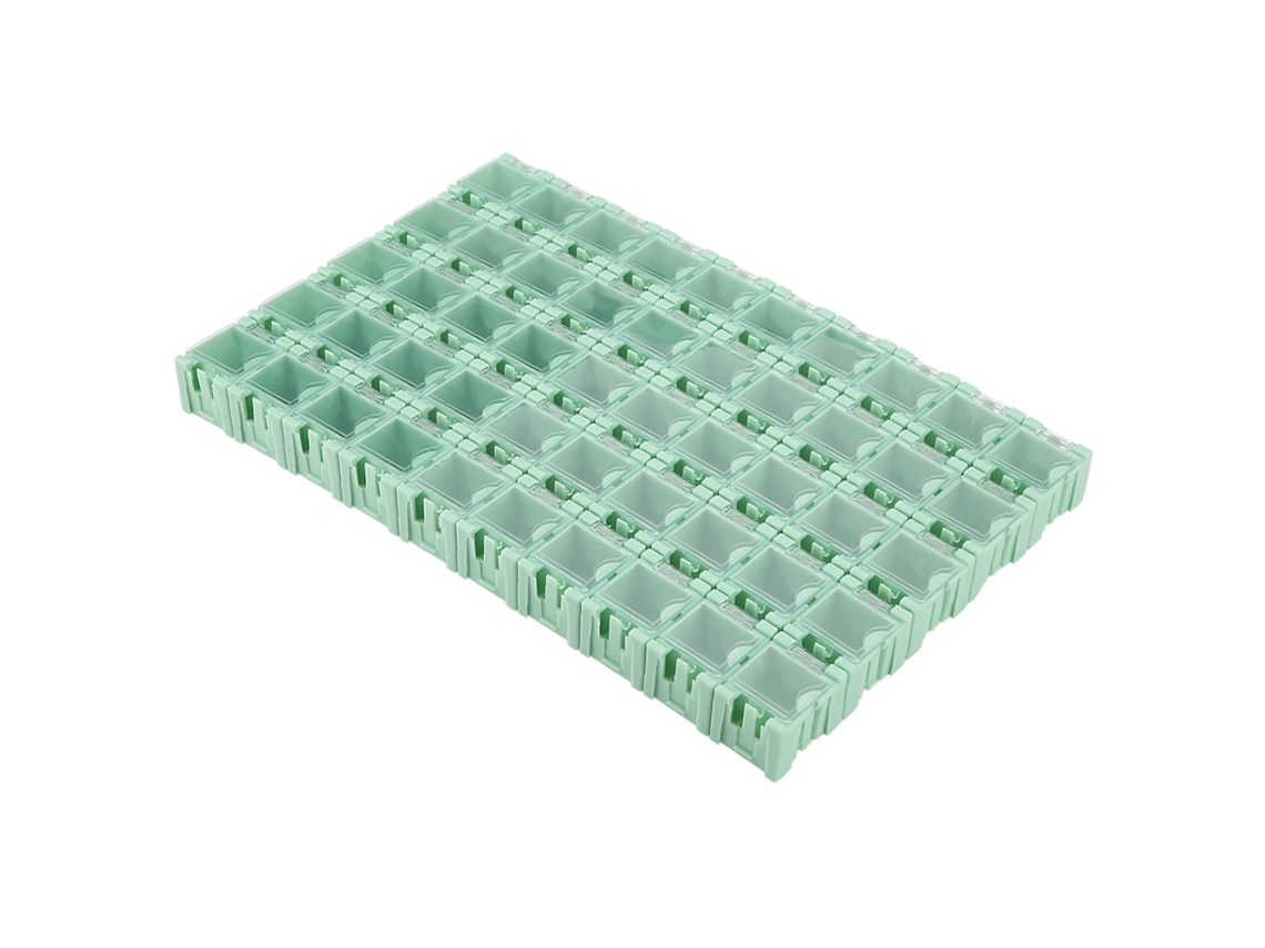 50pcs Caixa Armazenamento Smt Smd Componentes Eletrônicos Fecho Auto | S/MARCA