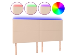 Led Headboard, Led Headboards Vidaxl Marrom Couro Artificial (200 X 5 X 118/128 Cm)