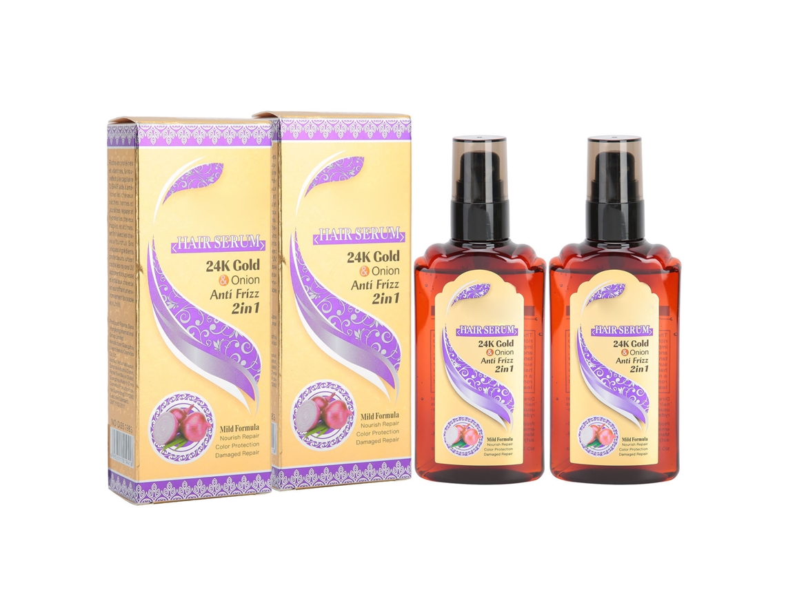 2026 2pcs Suero Capilar Antifrizz com Extrato de Cebola Hidrata e Nutre Óleo Essencial para o Cabelo