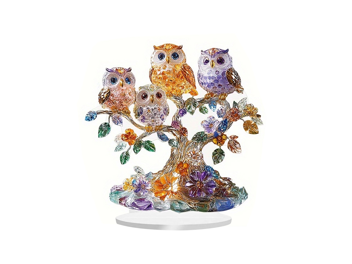 Oiseau Decorativo em Crystal Gravel para Casa e Decoração de Animais 20x20cm LAXISCREED