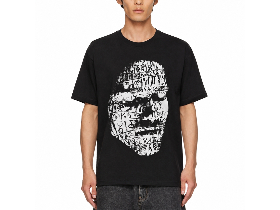 Rockinstone Conan Draw On My Face Black Adult T-shirt Size:l