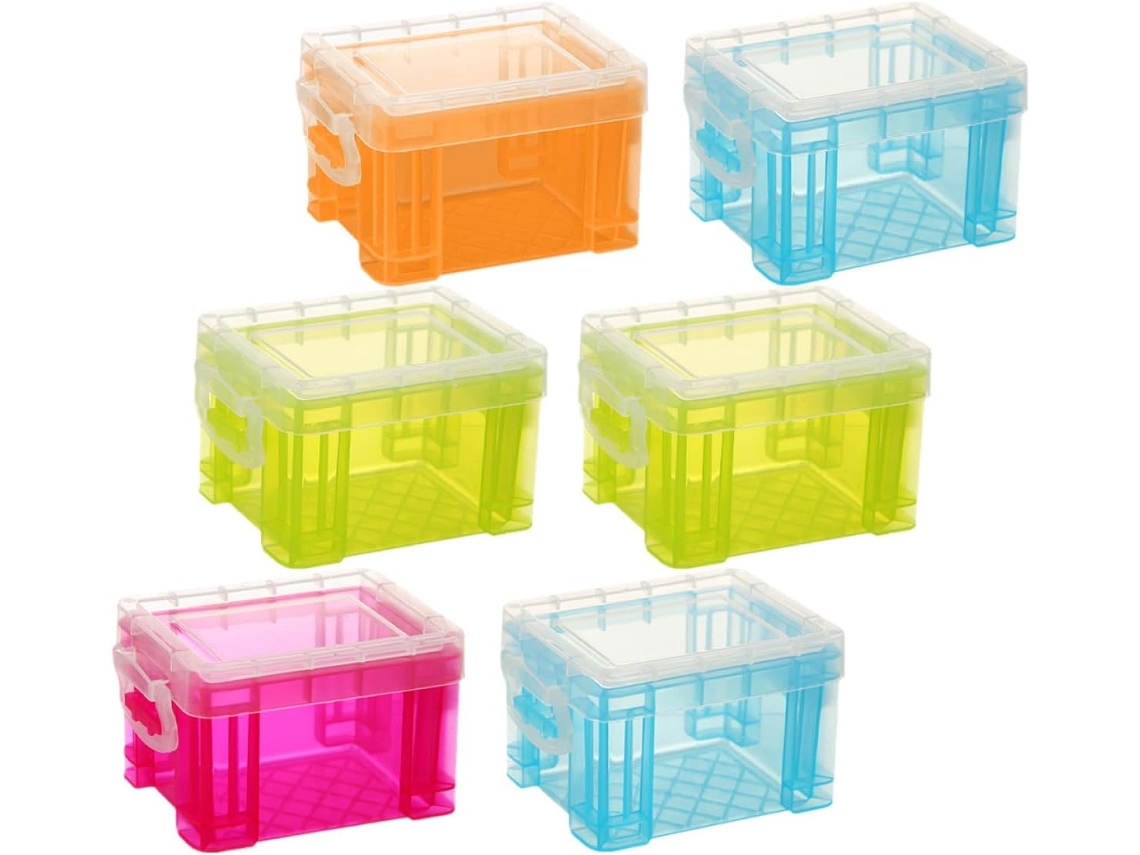 Conjunto De 6 Caixas De Armazenamento De Plástico