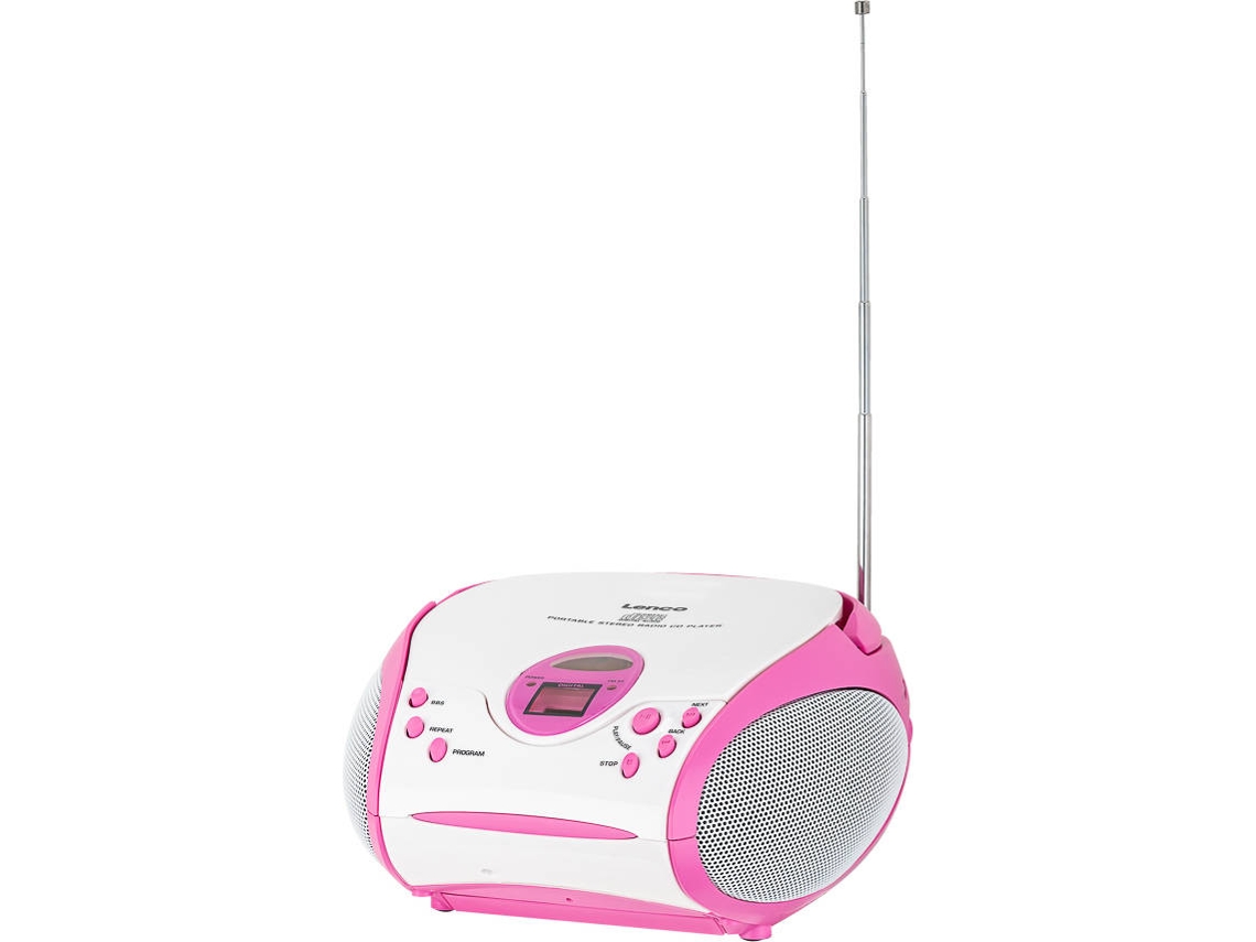 Rádio Portátil LENCO SCD 24 Kids Rosa