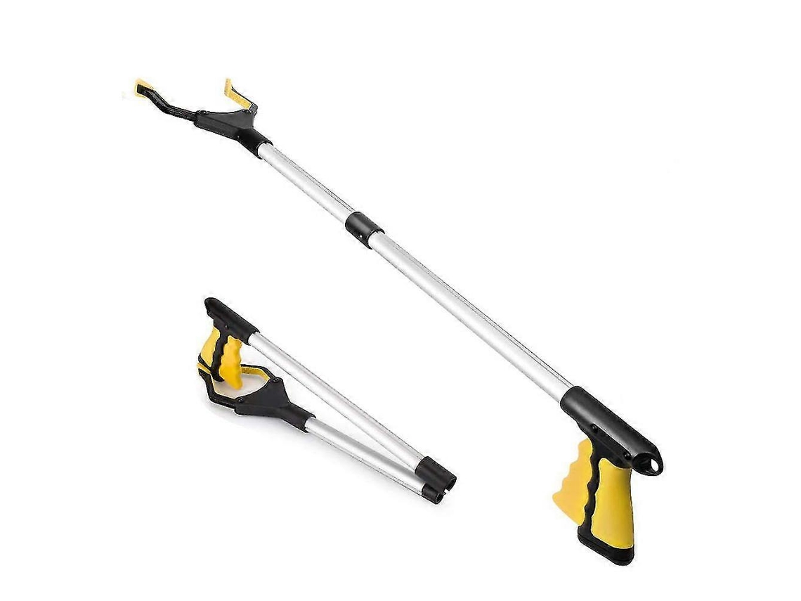Recogedor de Lixo para Adultos, Ferramenta Plegável de 81cm para Recolher Lixo e Objetos, Assistente para Pessoas com Deficiência Amarillo S/MARCA