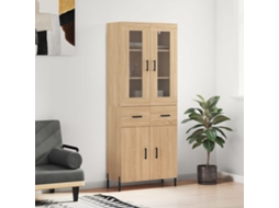 Vidaxl Armário Alto 69,5x34x180 Cm Derivados De Madeira Cor Sonoma