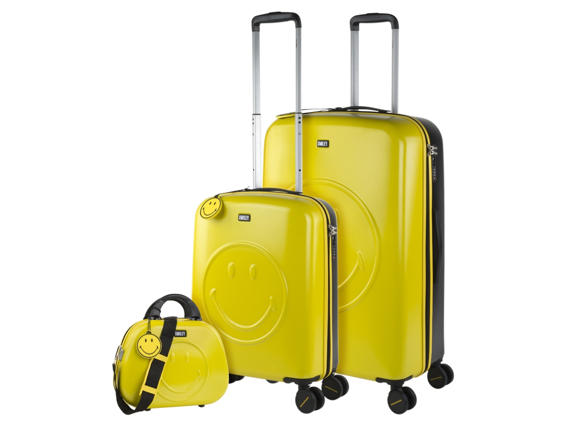 Conjunto de Malas SMILEY ORIGINALS Pc SMILEY ORIGINALS Amarelo-Preto 48X71X30 Cm 88L