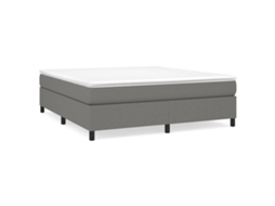 Cama com Molas/Colchão 180x200 Cm em Tecido Cinzento Escuro MAISON EXCLUSIVE