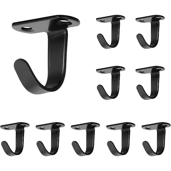 Conjunto De 10 Ganchos De Aço Inoxidável Para Casacos - Para Instalação Sob Prateleira - Montagem No Teto - Ganchos Para Toalhas De Parede