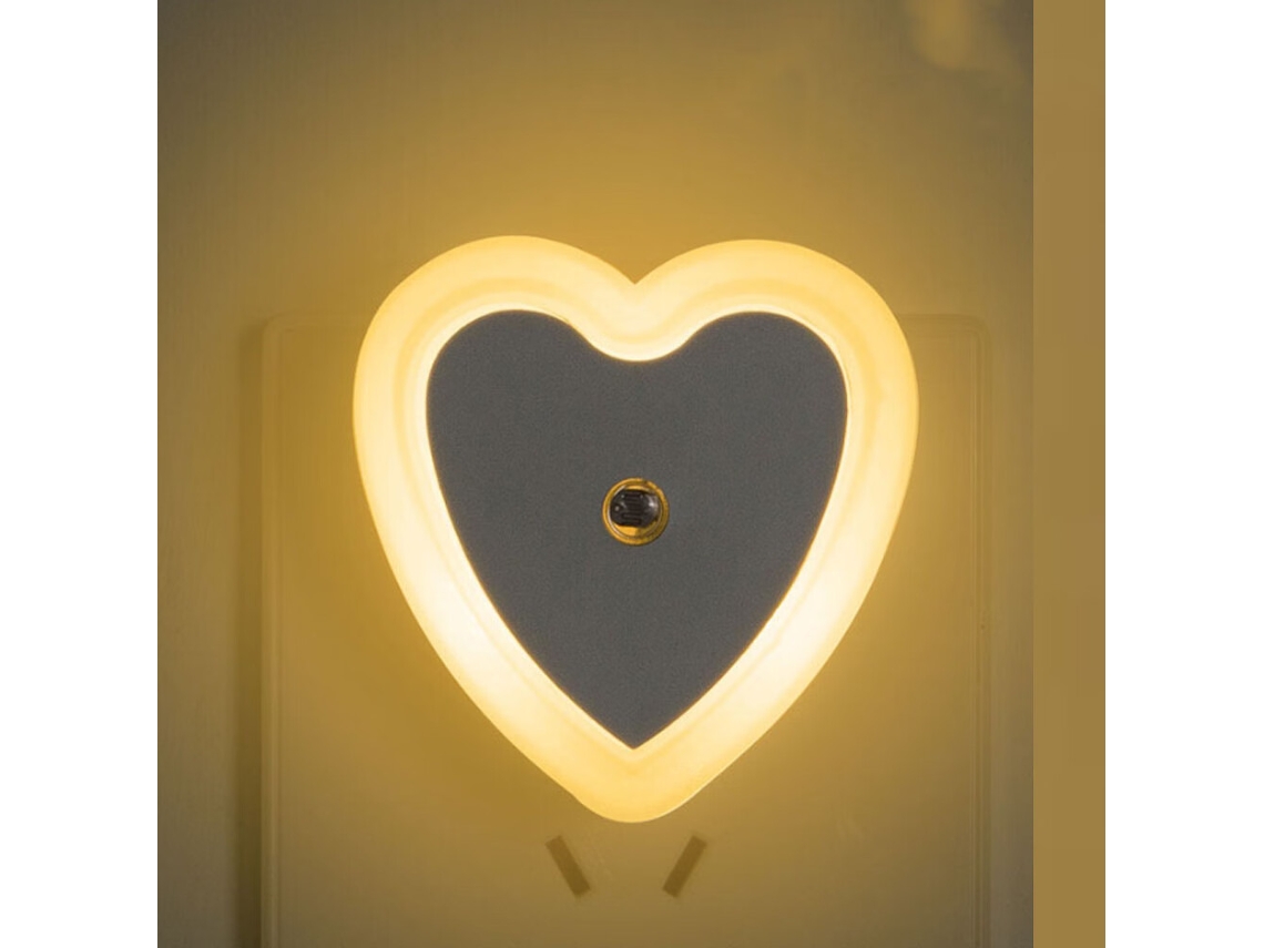 Conjunto de 4 Peças Sensores Inteligentes Controle Luz em Formato Coração BRILVIBERA