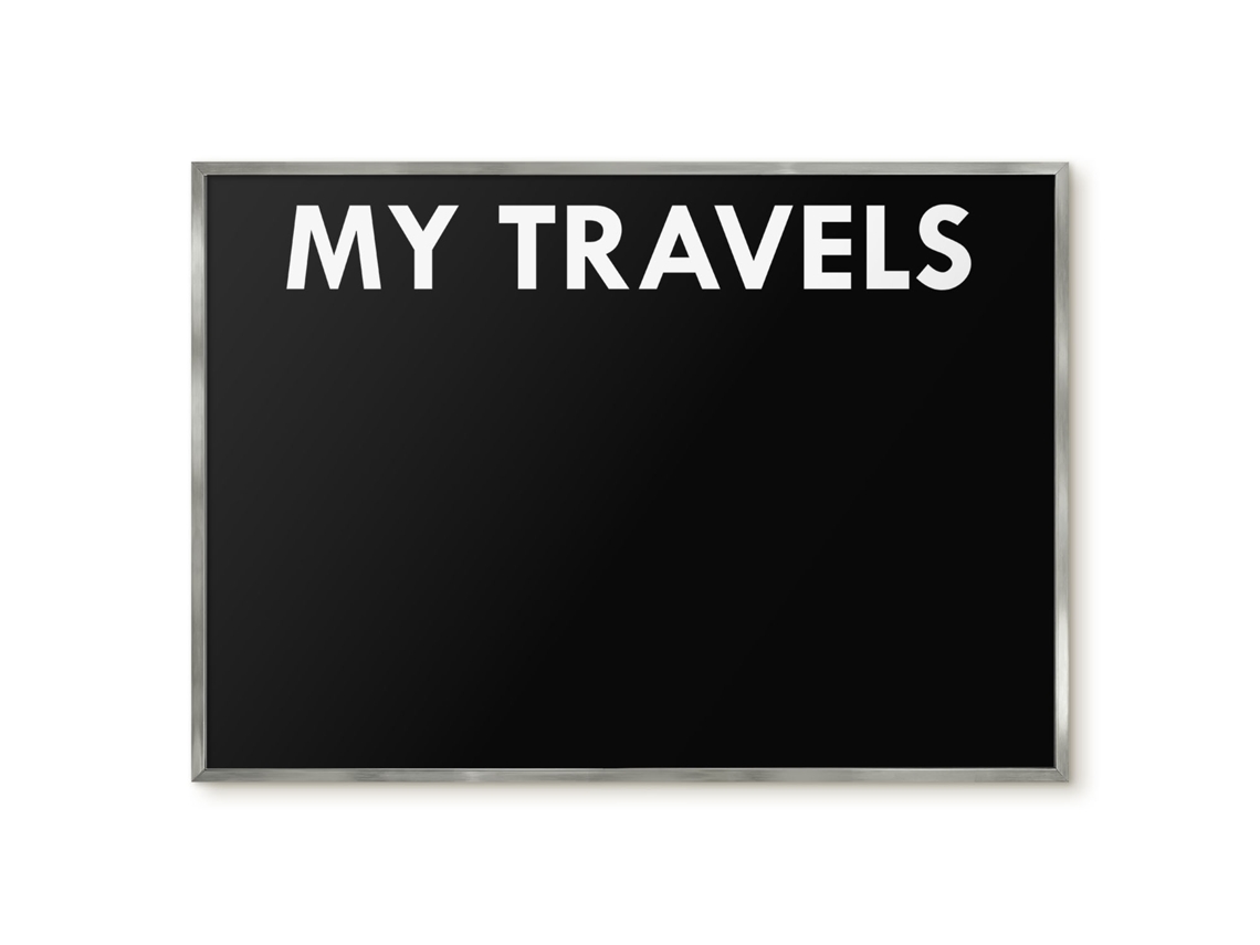 Magnetic Board For Wall My Travels For The Bedroom Espelharte (100x70 Cm)