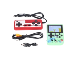 Mali console de Jogos Portátil Ultra Fino com 400 Jogos Clássicos para Crianças e Adultos Verde
