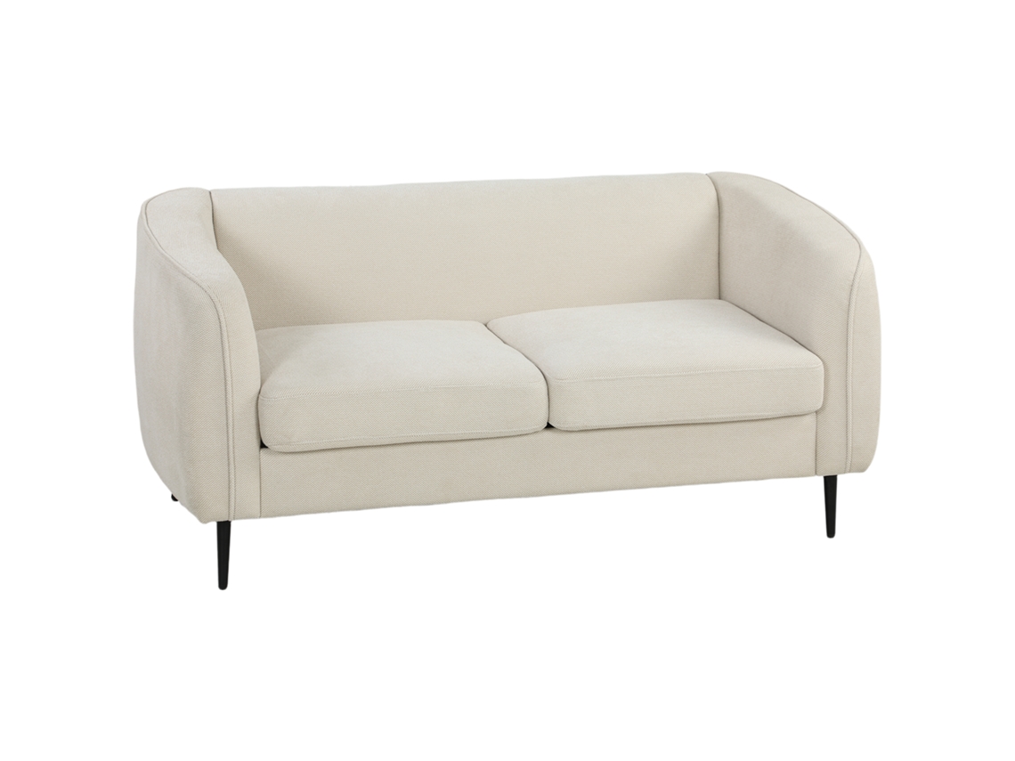 Sofá De Veludo De Dois Lugares, Sofá Moderno Para Sala De Estar, 160 Cm, Assento Largo E Macio, Almofada De Mola Grossa, Bege.