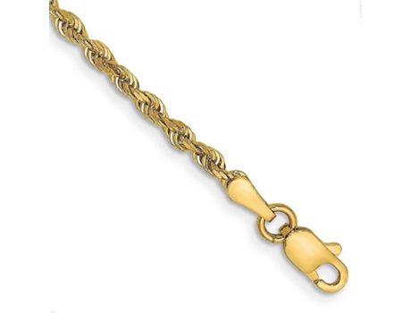 Pulseira Feminina Em Ouro Amarelo 14k Maciço Com Fecho Lagosta E Corrente Quádrupla De 2,25 Mm Com Corte Brilhante. Hengjian
