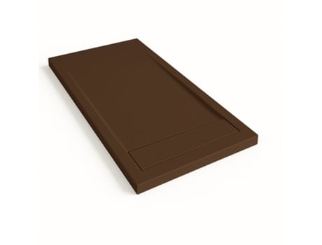 Base De Chuveiro Bidai Com Moldura 90x200 Cm Cor Marrom Chocolate Ral 8017 Grade Em Aço Ducha.es