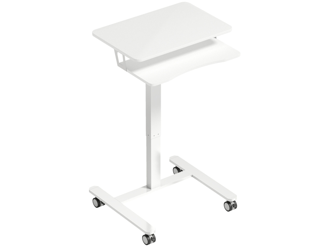 Mesa ajustável para trabalho, com bandeja, estrutura de aço PAPRIKA