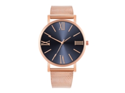 Reloj De Moda Para Parejas Con Correa De Malla Dial Redondo Quarzo