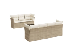 Garden Sofa Set, Garden Sofa Sets Vidaxl Bege Rattan / Vime (n/a)