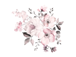 Adesivos Florais Decoração de Parede em Aquarela para Diversos Ambientes NEVEANCE