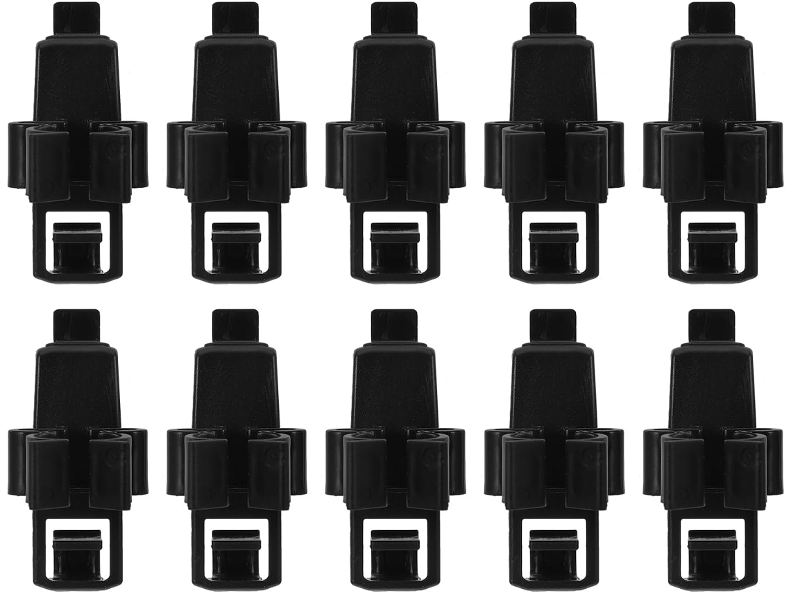 Kit com 10 Grampos Pretos de Plástico para Placa Perfurada GOKOCO