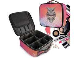 Bolsa de Cosméticos KING OF THE COLORFUL NIGHT OWL organizadora tecido resistente viagens