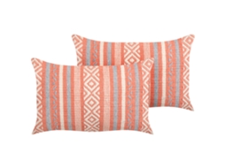 Juego De Cojines Decorativos Beliani Inula De Algodón Naranja 50x30x10