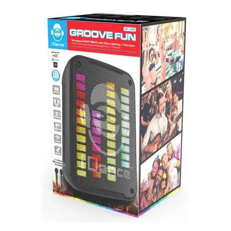 Karaoke Con 2 Micrófonos Inalámbricos Y Luces Disco 4498 Jugatoysp25