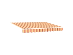 Tecido De Substituição Para Toldo De Estrutura De Listrado Multicolorido Vidaxl Laranja Tecido