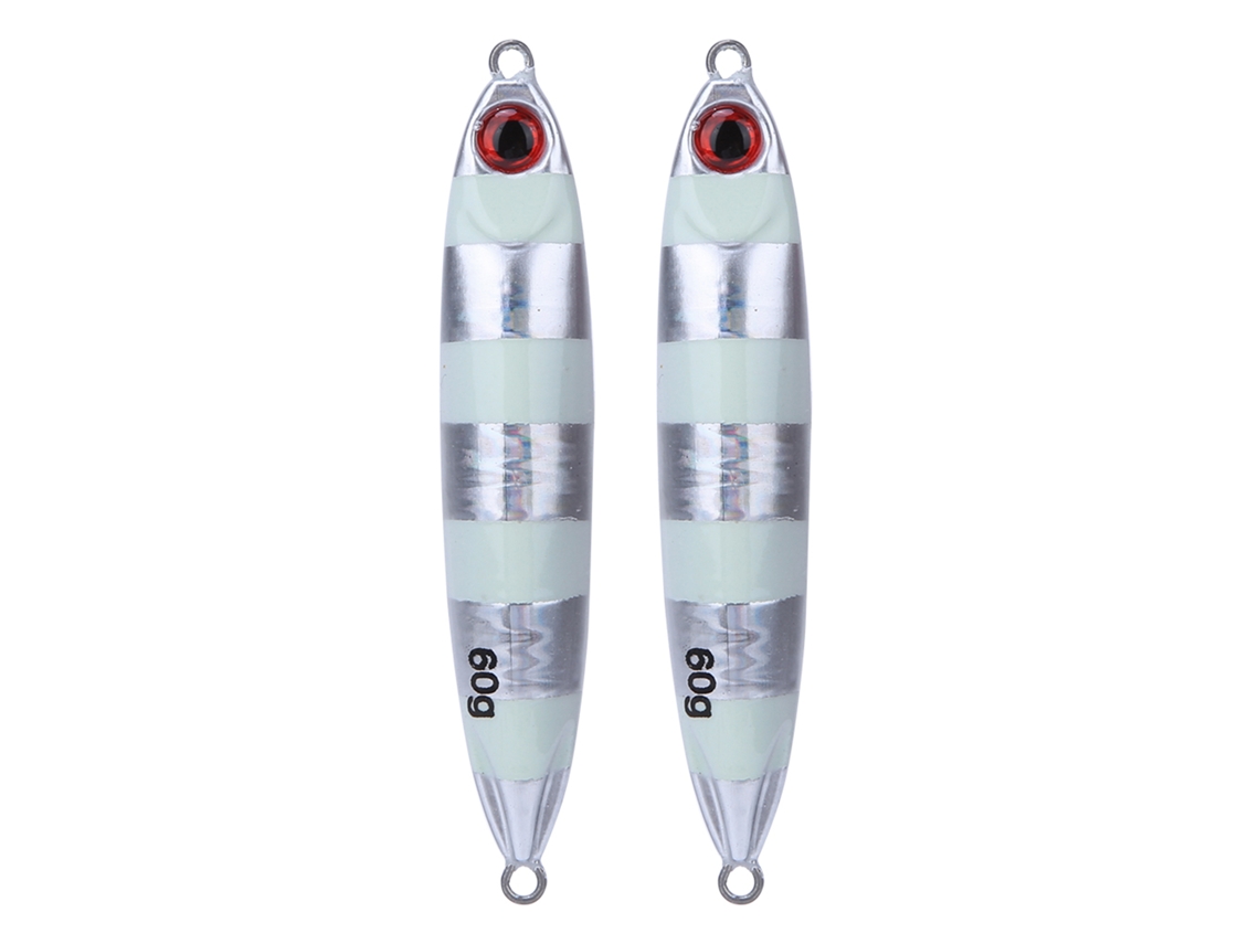 Lure Lead Fish (long Cast Jig Luminous) Sea Fishing Shore Cast Lead Fish Q11 60g 2pcs
