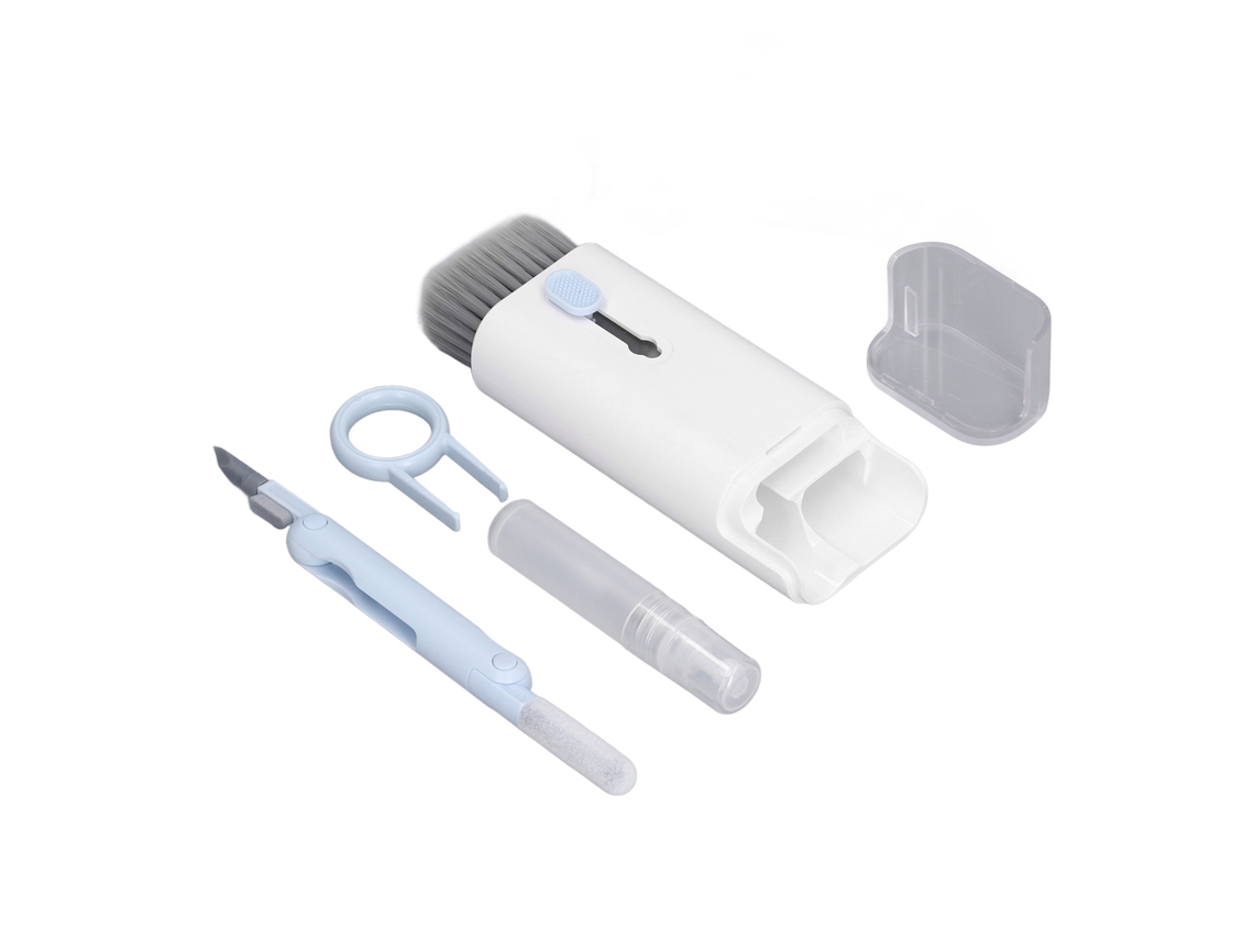 Primerox kit de Limpeza Multifuncional 7 em 1 para Teclado Fones de Ouvido Câmera Azul Claro