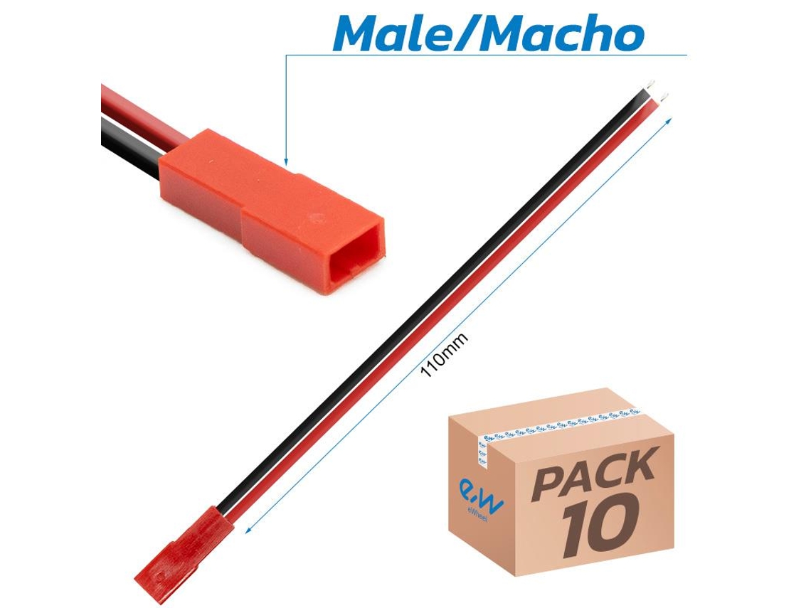 Conector Jst Com Cabo - 10 Macho