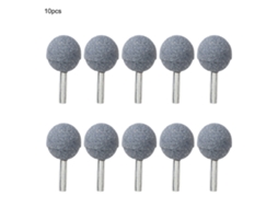 10 Peças Ponto Montado De Cerâmica Cabeça De Esmerilado Polido Pedra Cinza 6*25mm