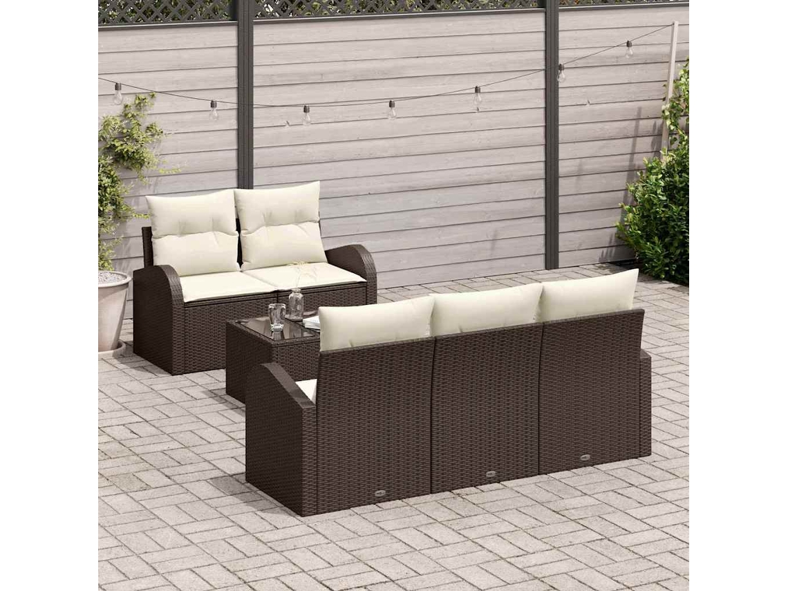 Vidaxl Conjunto De Sofá De Jardim 6 Unid. 5-número De Lugares