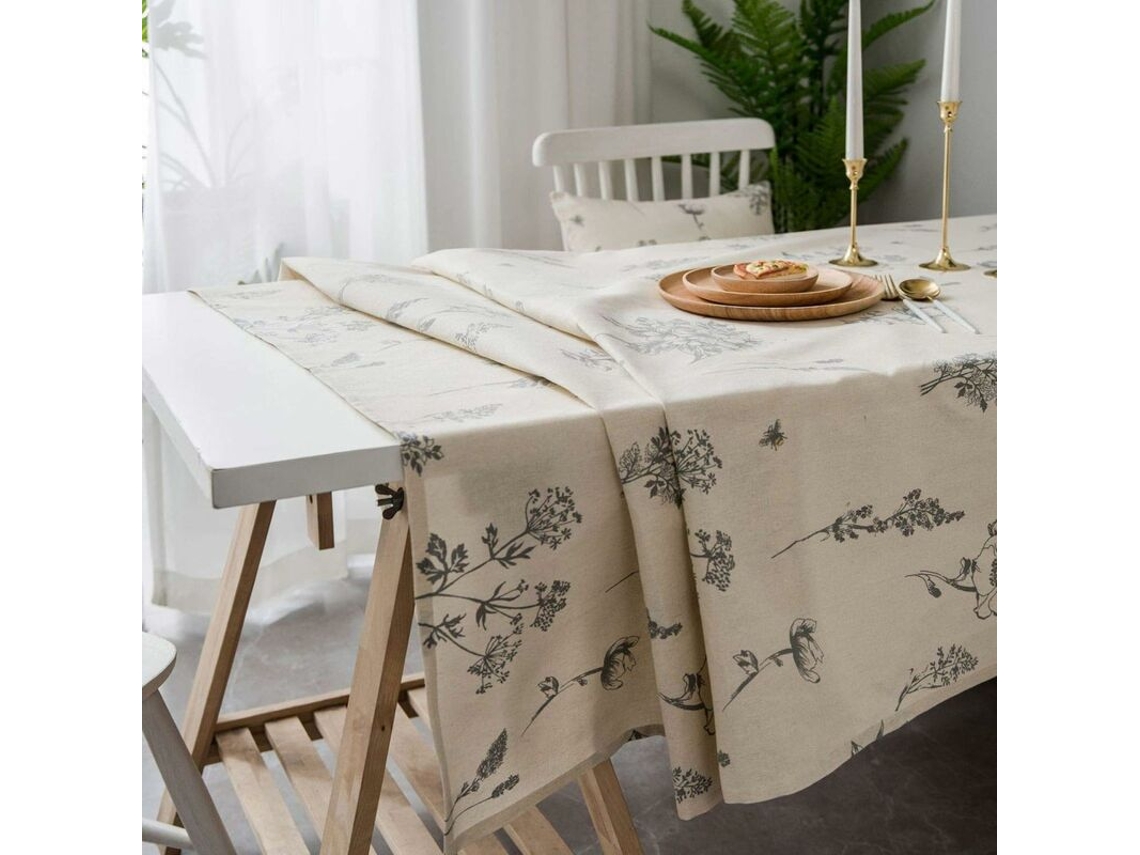 Esboço De Padrão Floral De Abelha Pequena Tela De Algodão Fresco Cinza (140×160cm)