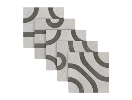 Azulejo Revestimento Cerâmico Decorativo Mate CERAGNI Vita Desenho D 15X15 Caixa com 44 Unidades 1 M2