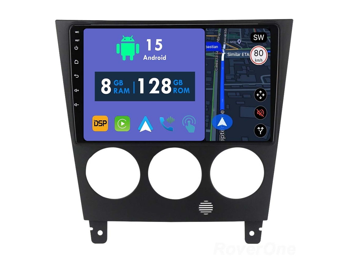 Auto Rádio Carro Bluetooth Autoradio 8GB RAM 128G ROM CarPlay Navegação GPS Ecrã Táctil RoverOne para Subaru Impreza GD GG 2002-2007  
