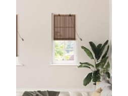 Vidaxl Estores De Rolo Castanho 60 X 220 Cm Bambu