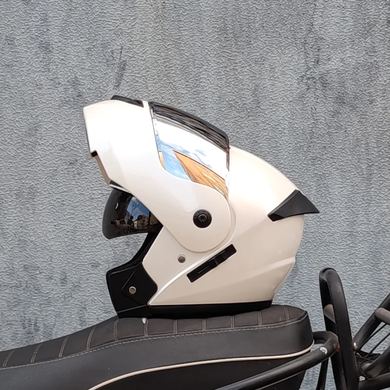 (l) Capacete Flip Para Motocicleta Com Certificação Dot Mais Recente E Viseira Integrada.